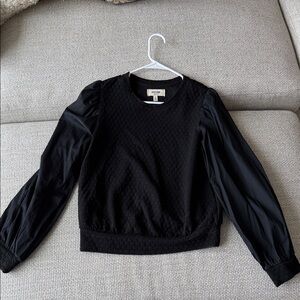 Porridge Black Textured Top